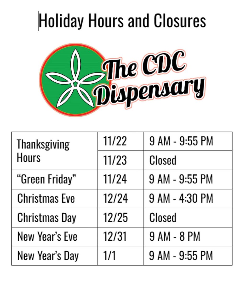 thecdcpdx's tweet photo. Holiday hours ✅ https://t.co/QwhvgCUfef