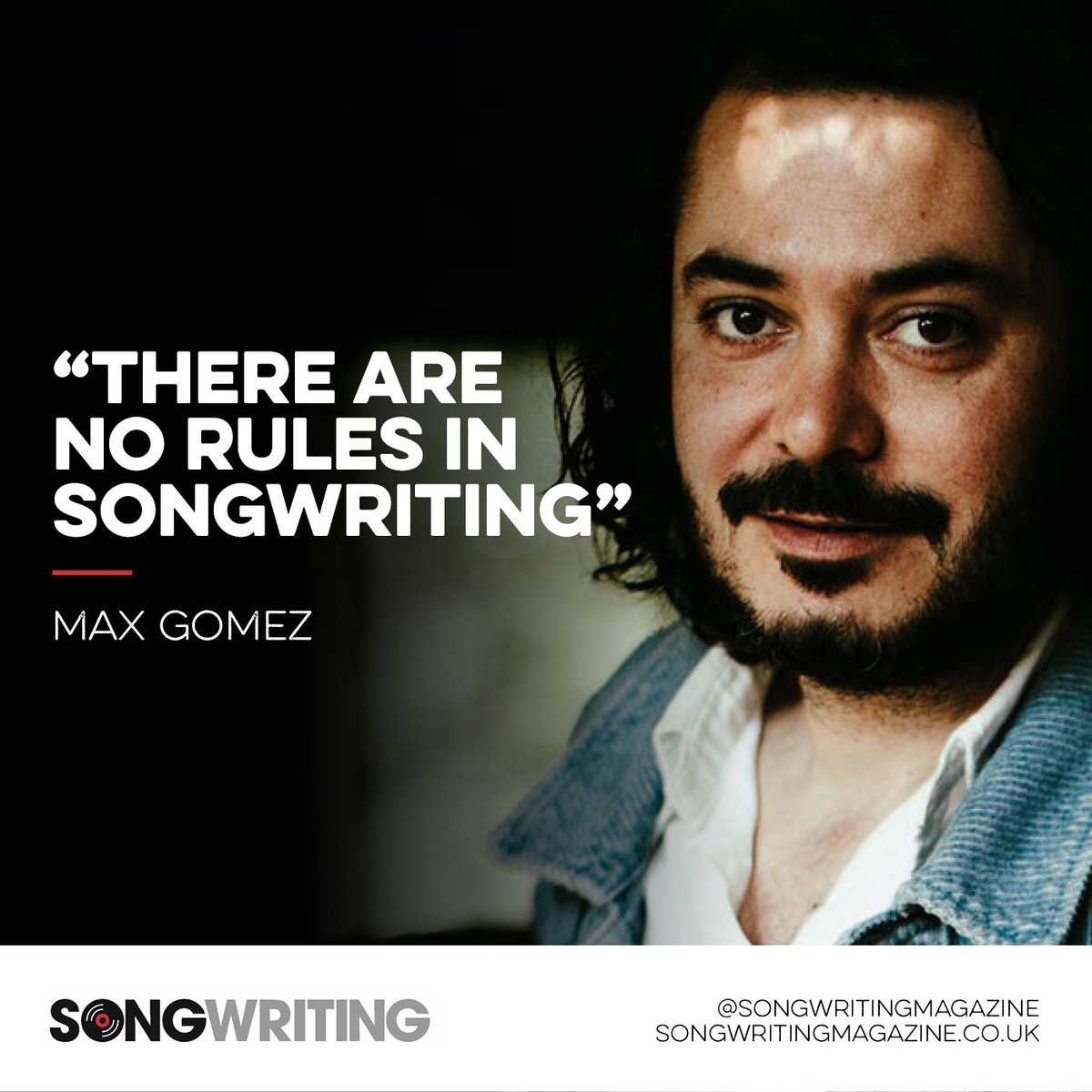 SongwritingMag's tweet photo. "I try to keep in mind that there are no rules in songwriting… It doesn’t have to make perfect sense all the time. It just has to feel good.” — @MaxGomez_  

The singer-songwriter shares insights into his career and musical journey... https://t.co/CHXrxBKRqJ

#maxgomez https://t.co/mKf94vpJzB