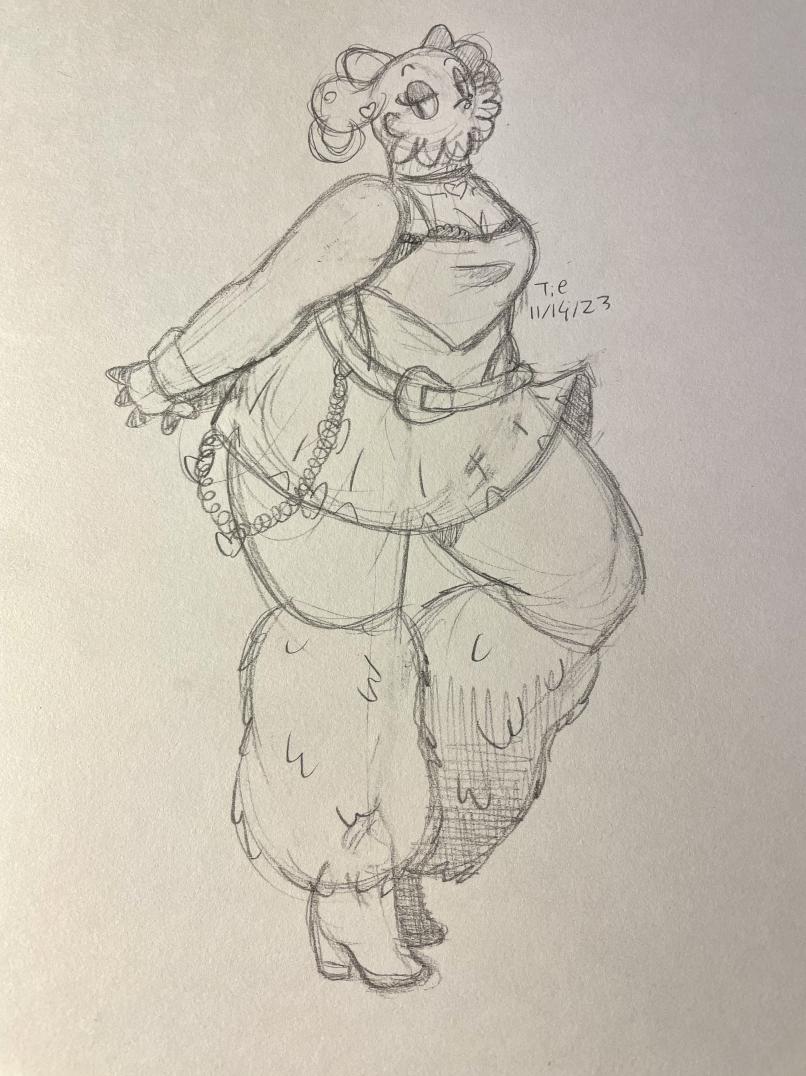 tietoons's tweet image. Not able to draw lately but this sketch came out really nice!

#myocs #plussize #bodyposi #thulu #dumbooctopus