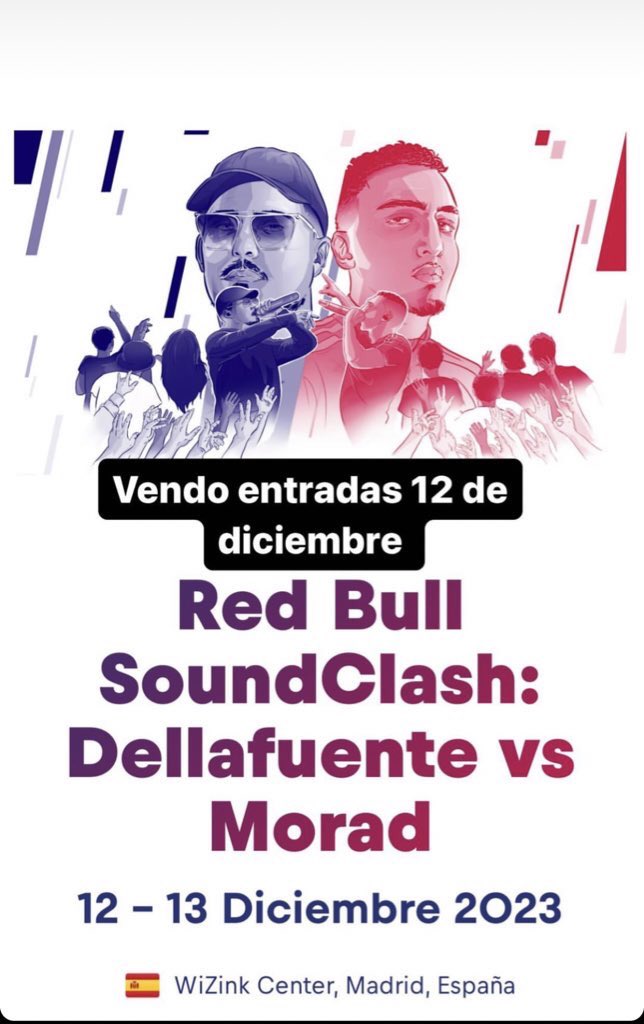 vctrperez_'s tweet photo. ⚠️VENDO TRES ENTRADAS DEL SOUNDCLASH DELLAFUENTE X MORAD 12 DICIEMBRE EN EL WIZINK
PISTA GENERAL⚠️ https://t.co/iKzzeNQuRP