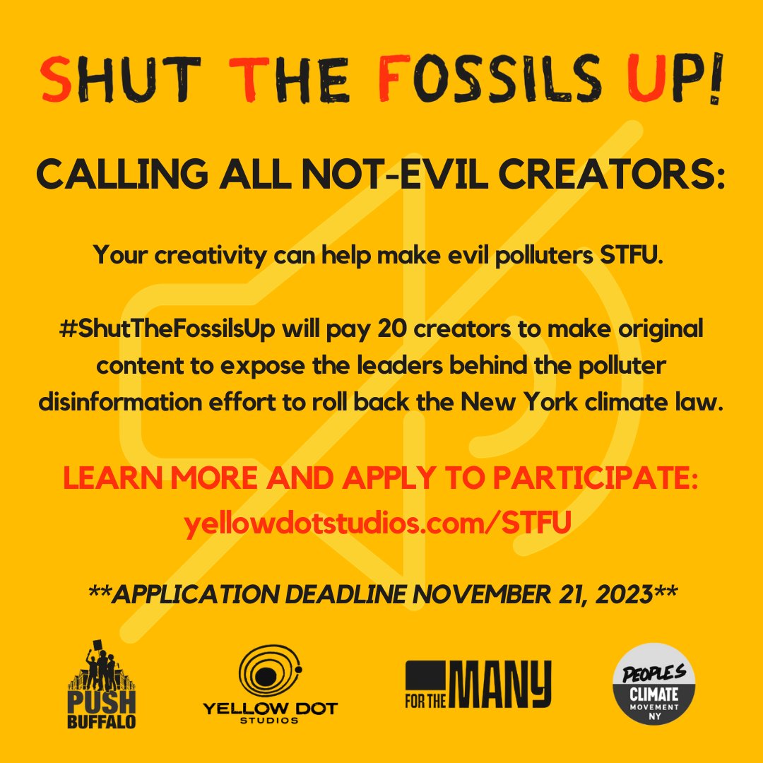 weareyellowdot's tweet photo. Are you creative? Hate evil polluters who are blocking climate progress? Want to have any kind of future? 

We got something for you! Check it out: https://t.co/jgm9gFX9cU https://t.co/ektSzBaGhV