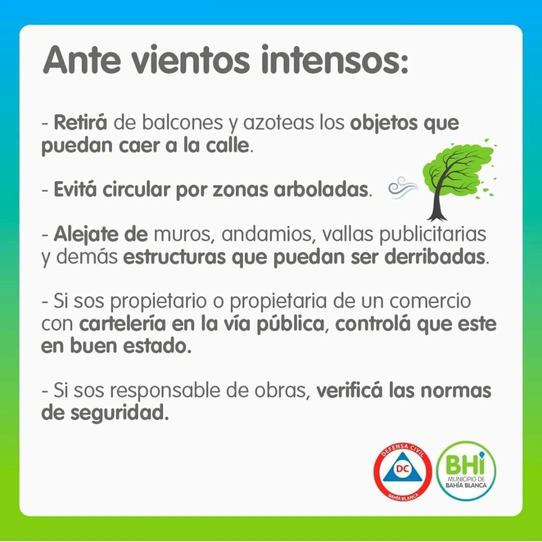 Viernes desde las 10 aproximadamente a 30 km aumentando 40, ráfagas de 55 hasta 80km la intensidad más fuerte entre las 13 a 17 hs, 
Luego baja su intensidad
Sábado desde las 00 hasta las 18 aproximadamente entre 30 a 38km con ráfagas de 60 a 65km. 
Gentileza: Ricardo Arrieta