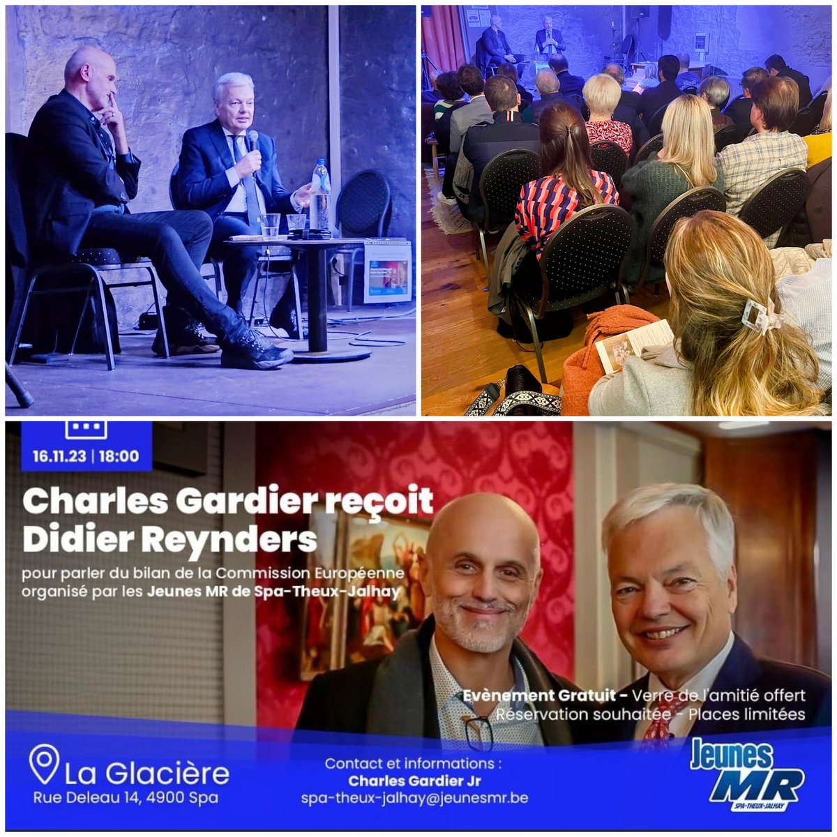 Merci à <a href="/charles_gardier/">Charles Gardier</a> et aux Jeunes #MR de Spa, Theux et Jalhay de leur invitation et de notre discussion ce jeudi à #Spa sur l’action de <a href="/EU_Commission/">European Commission</a> depuis 4 ans. Très heureux d’échanger avec eux sur l’#Étatdedroit, la #Justice, les droits des #consommateurs ou l’Ukraine