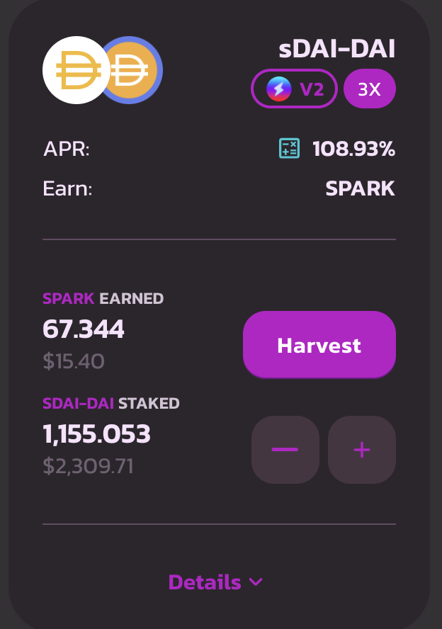 100% APR on stables? Yes please!
Book profit and earn on it. 
<a href="/sparkswap_/">Nyi Nyi</a>