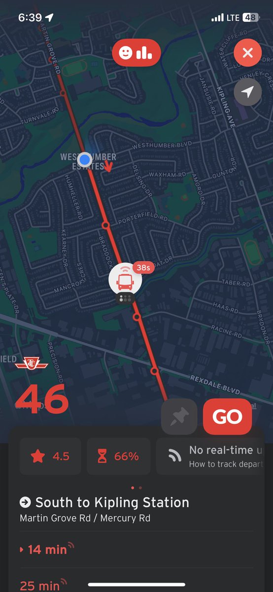 bkhetani2's tweet photo. @TTChelps this bus not came at martin grove road and west Humber drive, I dont know how this reaches here. This bus always late and lazy. Pls ask supervisor to make good time table or we can give you. https://t.co/kGQvN6Crdt