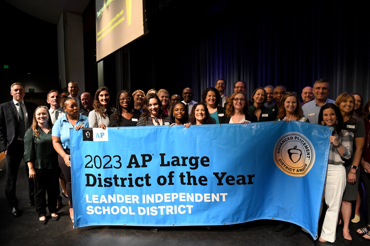 LeanderISD's tweet photo. We're still over the moon from receiving @CollegeBoard's AP District of the Year recognition earlier today!

We've posted a full write-up and set of photos from the celebration.

📝: https://t.co/TuvQIAVwyn
📷: https://t.co/hufntRjGtN

#1LISD #NoPlaceLikeLISD https://t.co/zdUylTXSi1