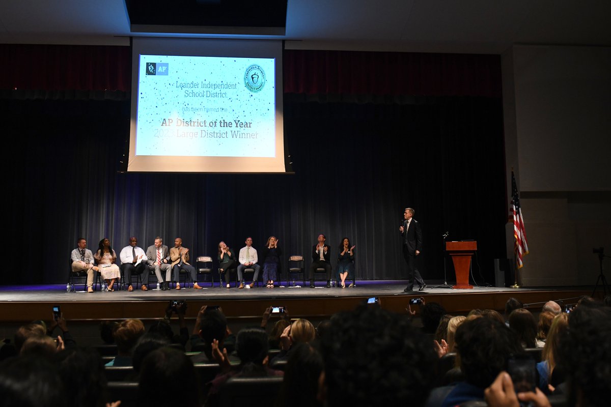 LeanderISD's tweet photo. We're still over the moon from receiving @CollegeBoard's AP District of the Year recognition earlier today!

We've posted a full write-up and set of photos from the celebration.

📝: https://t.co/TuvQIAVwyn
📷: https://t.co/hufntRjGtN

#1LISD #NoPlaceLikeLISD https://t.co/zdUylTXSi1
