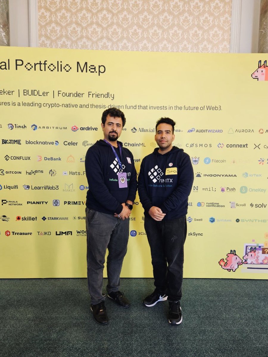 FinitX_Co's tweet photo. Connecting the Dots: From DevConnect 2023 to CoWork!
 As Finitx, we’re thrilled to share our enriching experience from  DevConnect 2023! 🚀 Our team had the opportunity to meet many incredible  professionals, sparking inspiring conversations and forging valuable  connections. https://t.co/wk6O1uQjCy