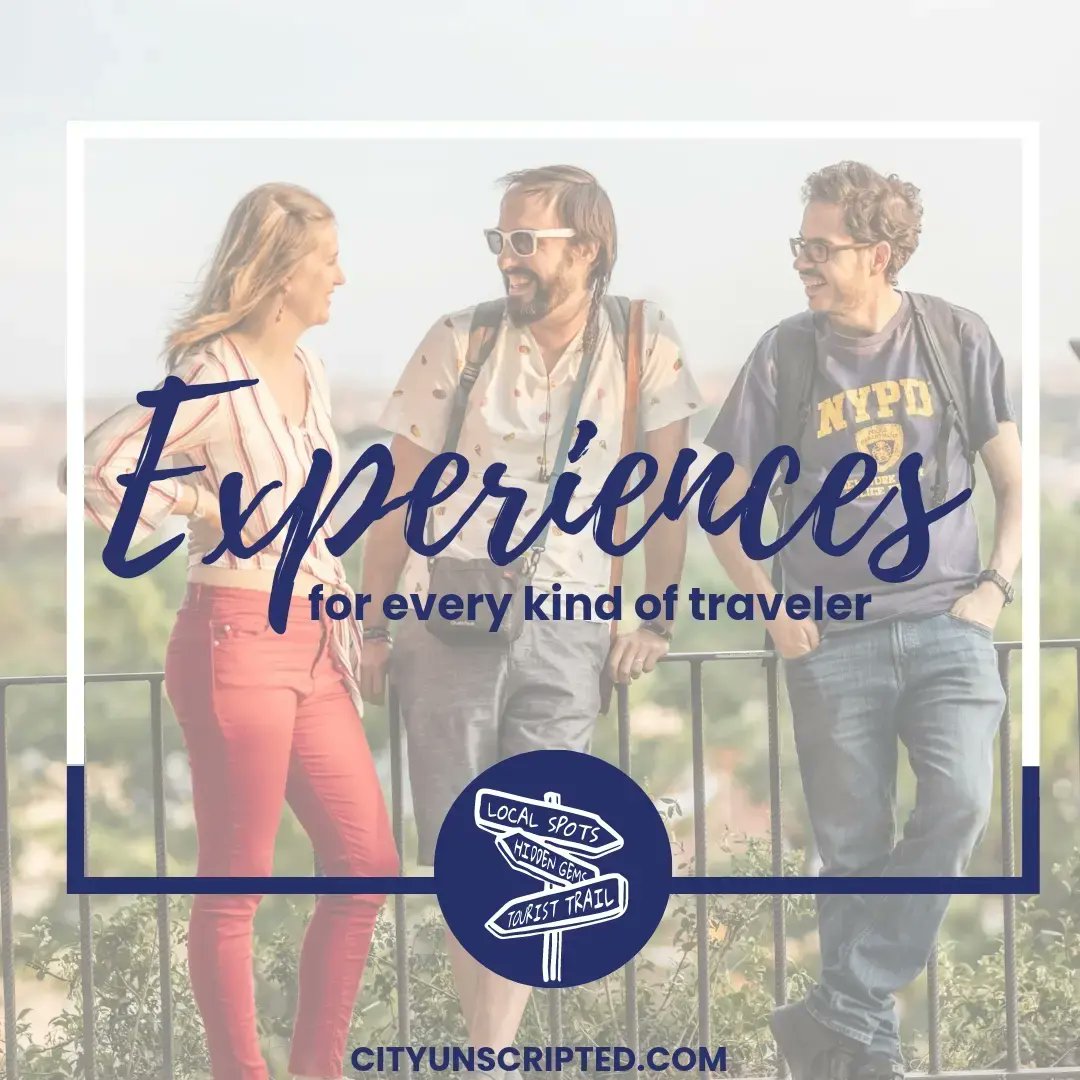 CityUnscripted's tweet photo. Whether you're a culture enthusiast, a city explorer, a foodie, or just seeking a memorable day out, we've got something for every kind of traveler. ✨😀

Check out our variety of experiences and let us know where will your next adventure take you?✈️💭

https://t.co/s2AKykMz2I https://t.co/Q4nPJ7p8q4