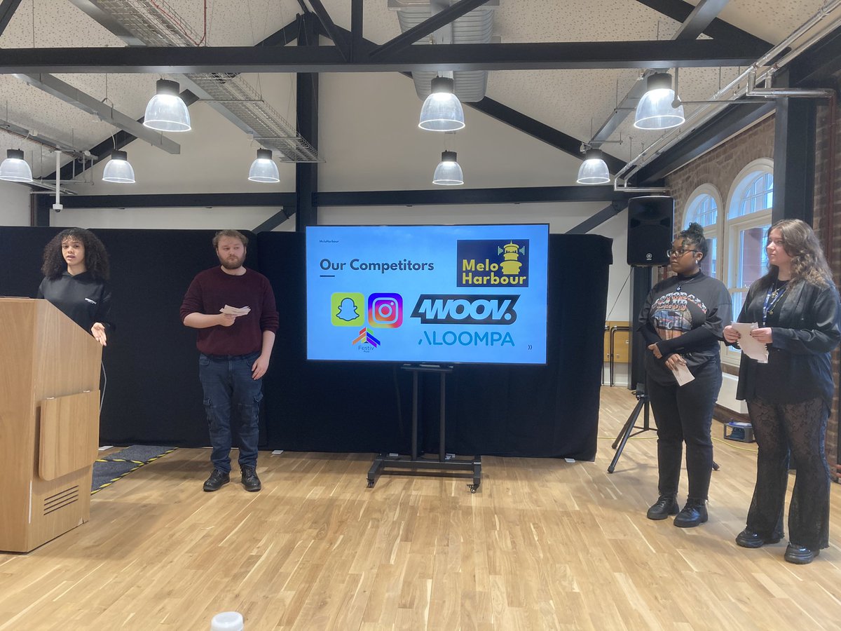 BcuMusic's tweet image. Many thanks to @ade_bullock and @NAMYWAmusic CEO of @girlgrinduk for sitting on an industry panel for our final year undergrads. Excellent feedback provided to student presentations. #musicindustry #musicbusiness @bcumedia @MyBCU 🔥🔥
