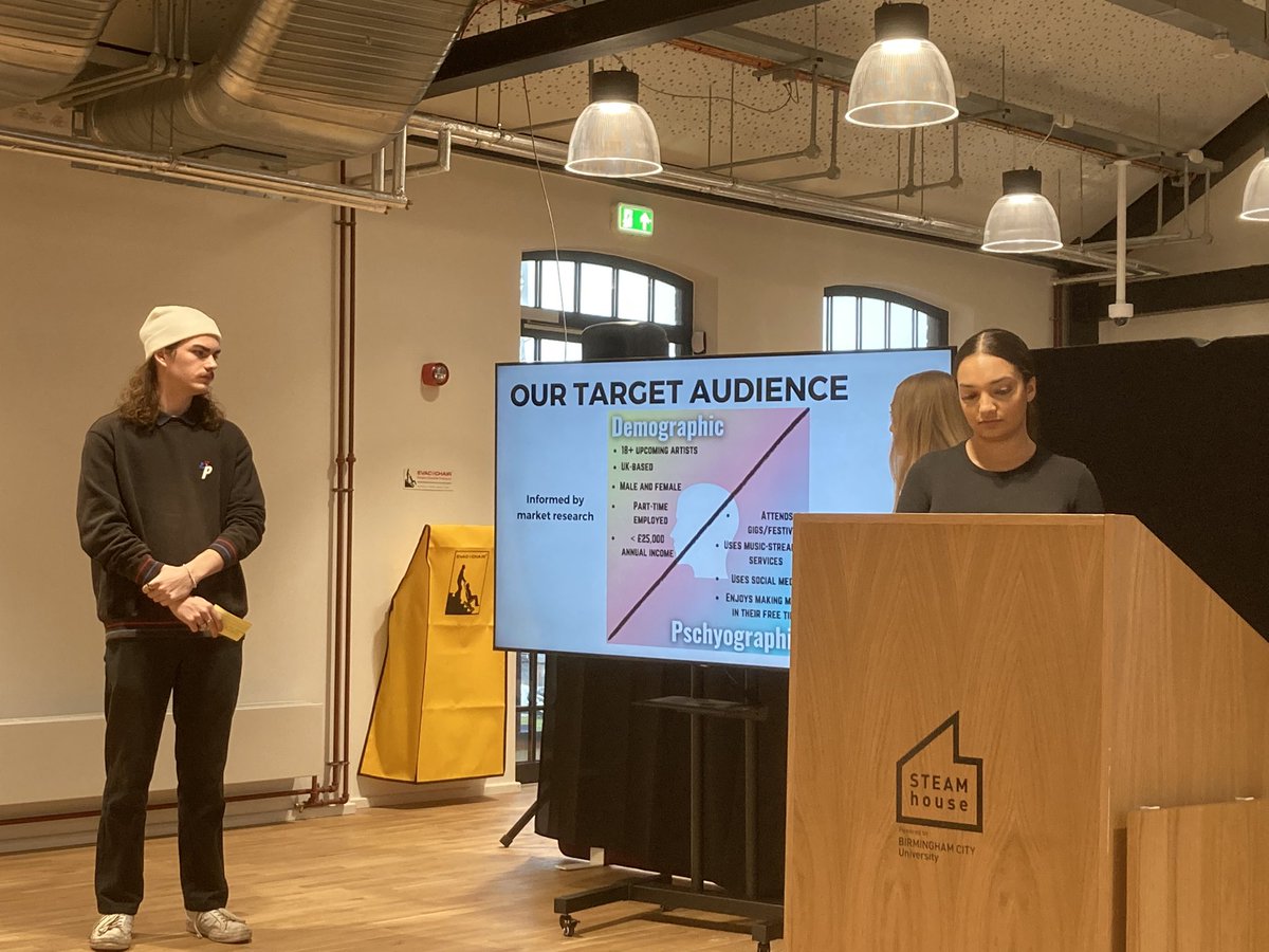 BcuMusic's tweet image. Many thanks to @ade_bullock and @NAMYWAmusic CEO of @girlgrinduk for sitting on an industry panel for our final year undergrads. Excellent feedback provided to student presentations. #musicindustry #musicbusiness @bcumedia @MyBCU 🔥🔥