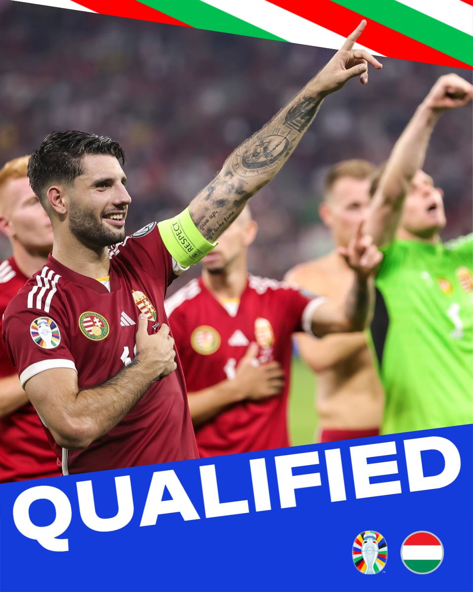 UEFAEURO's tweet photo. Qualification for #EURO2024 secured! 🇭🇺✅ https://t.co/s6SNIkv8V4