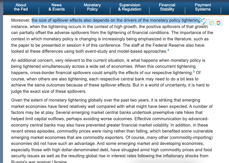 MacroPru's tweet image. &quot;the size of #spillover effects also depends on the drivers of the monetary policy tightening&quot; @federalreserve @drlisadcook federalreserve.gov/newsevents/spe… #spillovers