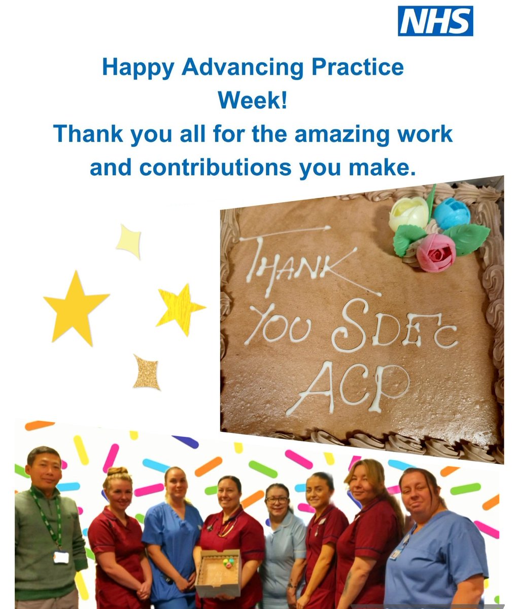 Our celebrations for #AdvancedPracticeWeek have continued today! A huge thank you to all our colleagues whose amazing work contributes so significantly to us delivering excellent patient outcomes and experience! #MYTeam #NHS #AcuteCare
