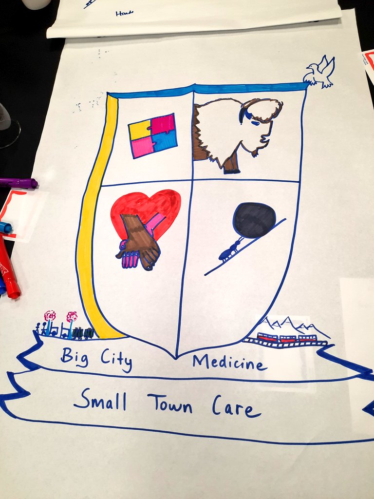 Excellent leadership session!
 
Keep working till the pieces fit.
Run into the storm
Compassion first - for all
Keep pushing the rock with optimism

And importantly, don't be a puggle... 
#BigCityMedicineSmallTownCare 
#IntentionalLeadership 
#TeamCulture