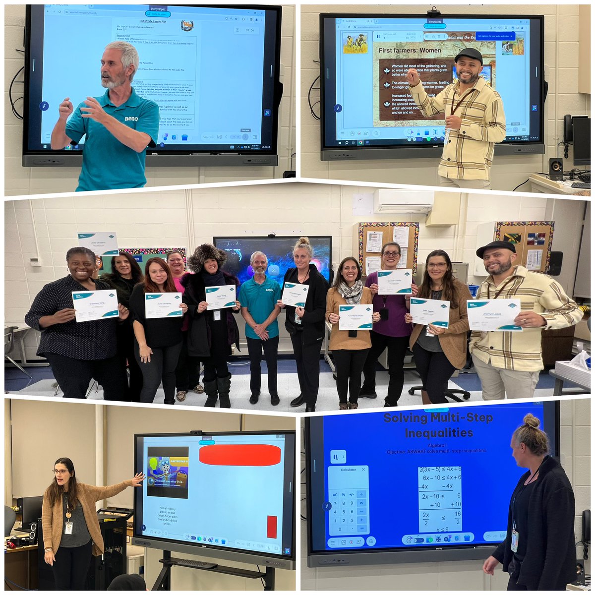Congratulations to our new cohort of White Plains teachers who achieved BenQ educator certification status last evening. The teachers presented their final projects showcasing outstanding lesson plans integrating the BenQ multitouch display and the embedded applications. #WPProud