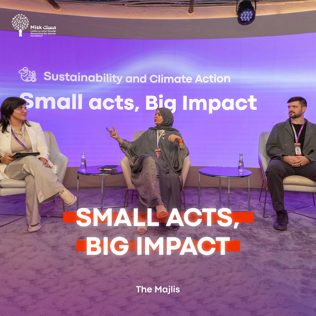Misk_Global's tweet photo. Explore the significance of small acts and habits at #MGF23, where young people are driving global change in a constantly-evolving world. 

#TheBigNow https://t.co/jFuZ5CL3dA