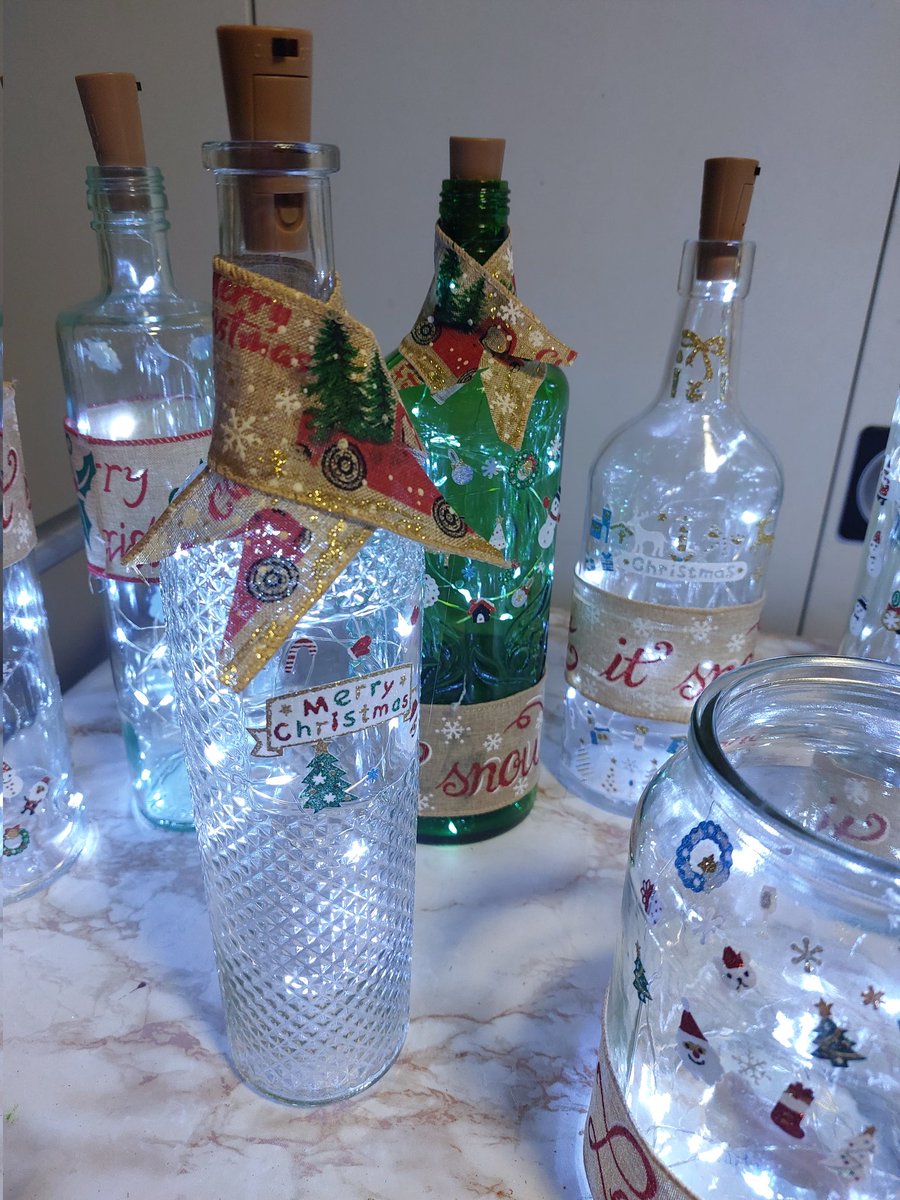 Allison19716's tweet photo. Our bottle lights are ready for our Xmas fair in Dec..  @HC_One Rose Court. @leabat3 @KarenDavies9040 @N_Wilson94 @NAPAlivinglife @Artsincarehomes @creativemojo @ryankay94 https://t.co/ZI9kwRZRag