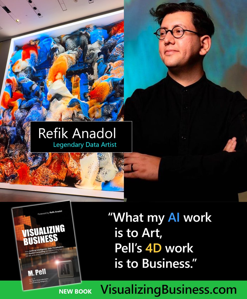 #AchievementUnlocked. Thx to <a href="/refikanadol/">Refik Anadol</a> !! (trailblazing #AI #DataArt legend, and author of the Foreword to my new book "#VisualizingBusiness")(a.co/d/4czKzhG)