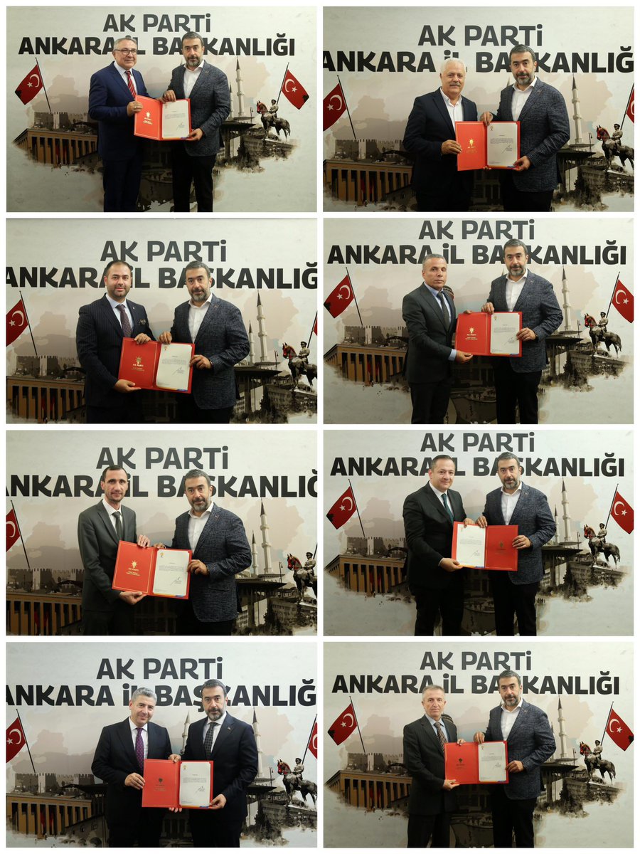 Ankara’mıza yeni atanan ilçe başkanlarımız;
 
Ayaş Ahmet Güleryüz,
Bala Evren Dalkıran,
Çubuk Ahmet Kılıç,
Güdül Adnan Karaman,
Kalecik Satılmış Karadoğan,
Keçiören Kadir Karapınar,
Sincan Mustafa Özcan,
Şereflikoçhisar Levent Sarıkaya'ya başarılar diliyorum.