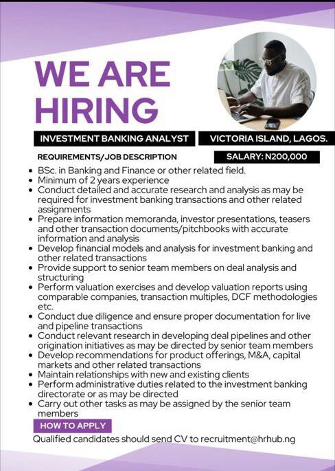 #jobintel
#jobvacancy
#jobvacancies
#jobvacancyinlagos
#jobvacanciesinnigeria