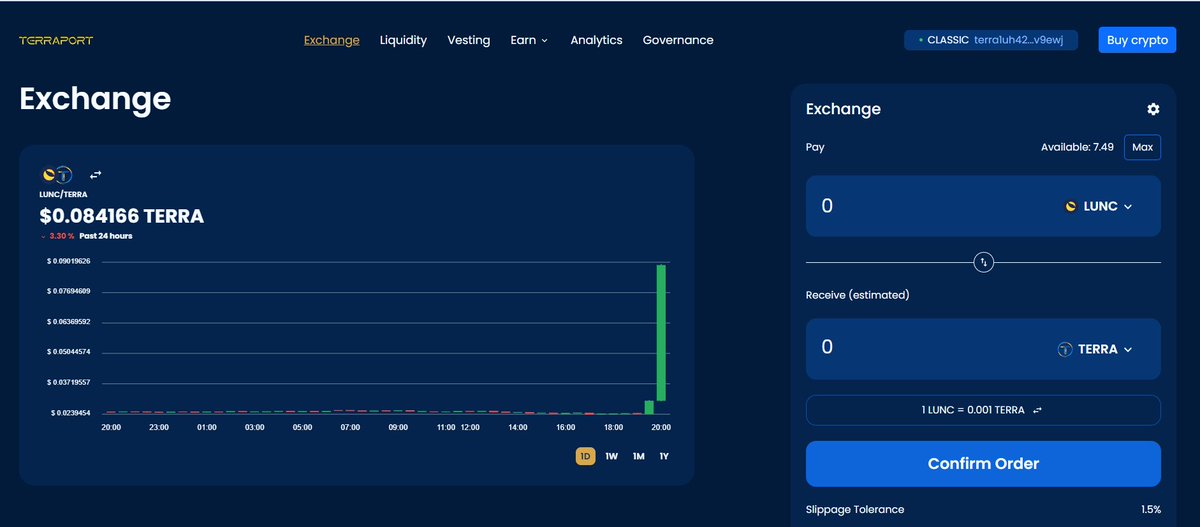 $Terra came online again, at last. Not as high as I expected it to be, but well above the initial investment level. All-in-all, not doing that bad so far.