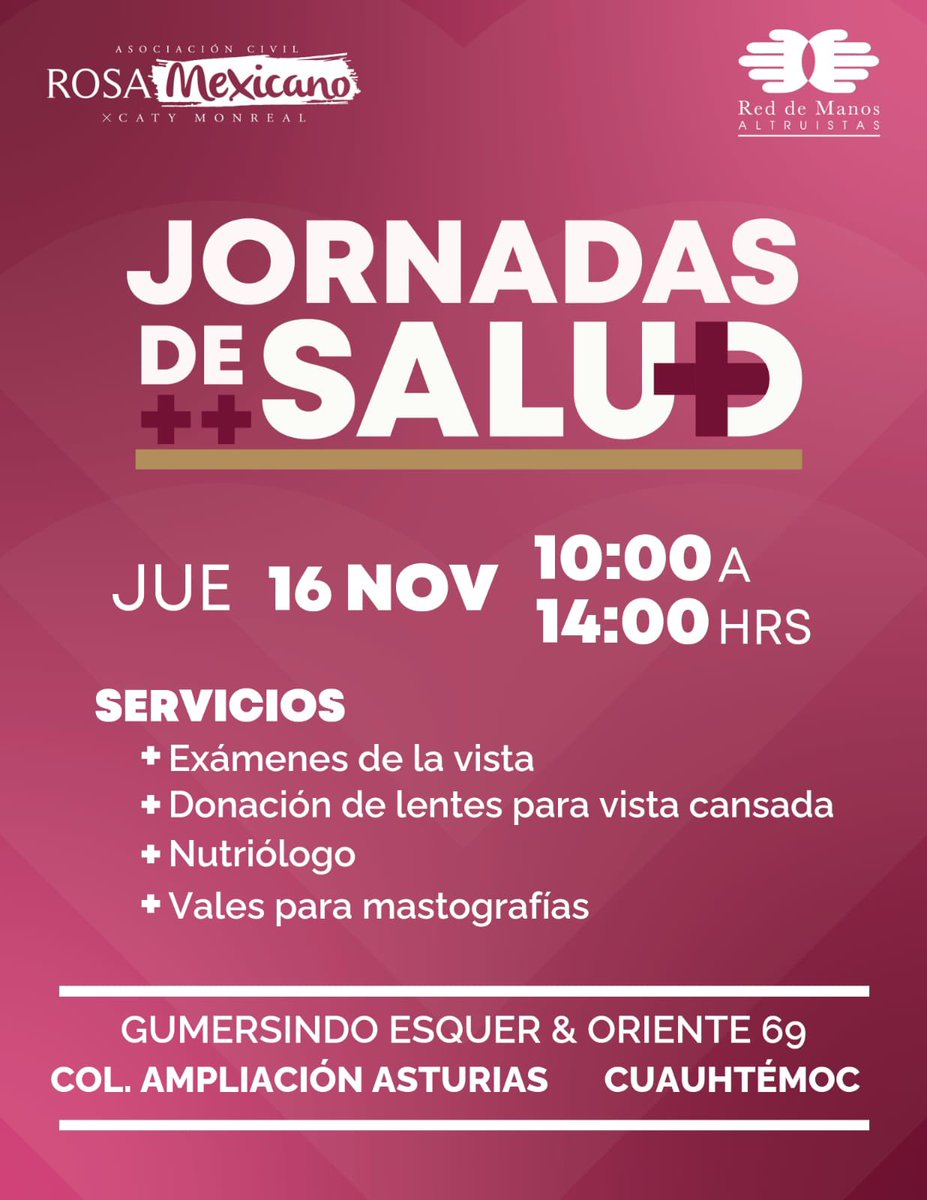 MarichuyMonreal's tweet photo. Seguimos en las jornadas de salud hasta las 14:00 horas en la colonia Ampliación Asturias. https://t.co/eOTCxccQEs