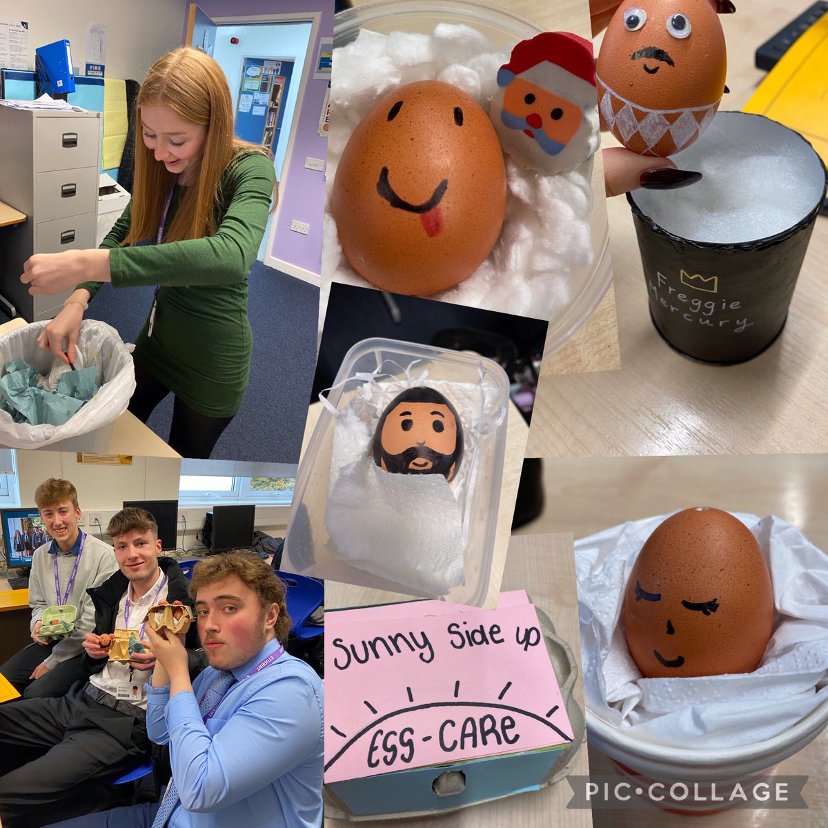 NBHSpsychealth's tweet photo. Egg babies are here! Congratulations to our Y12 Psychologists who have become parents. This week’s mission is survival! Good luck all https://t.co/57wmlmEu3X