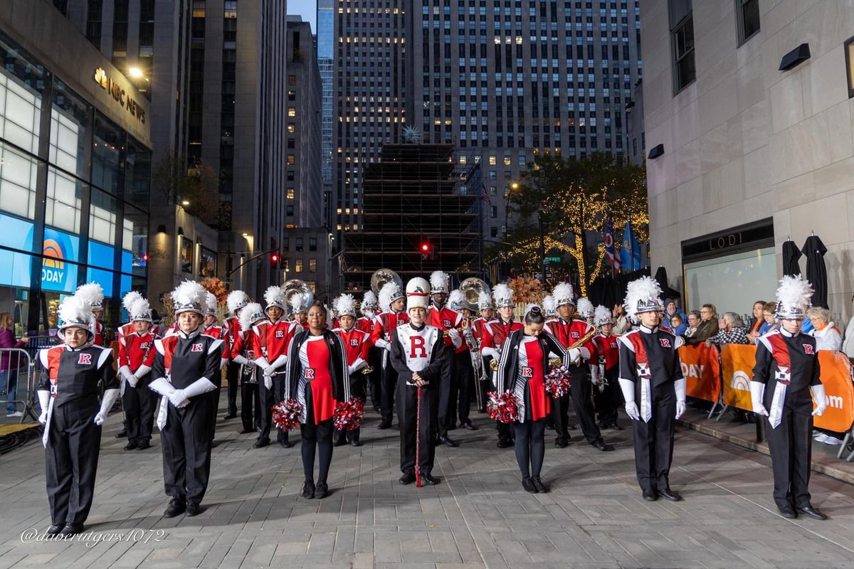 RUMarchingBand's tweet photo. The MSK took on NYC this morning, performing on the @TODAYshow!!! You’ll see us again in NYC a week from today, to march for the first time ever in the Macy’s Thanksgiving Day Parade!!!

#ThePrideOfNewJersey https://t.co/XlXlbr7O51