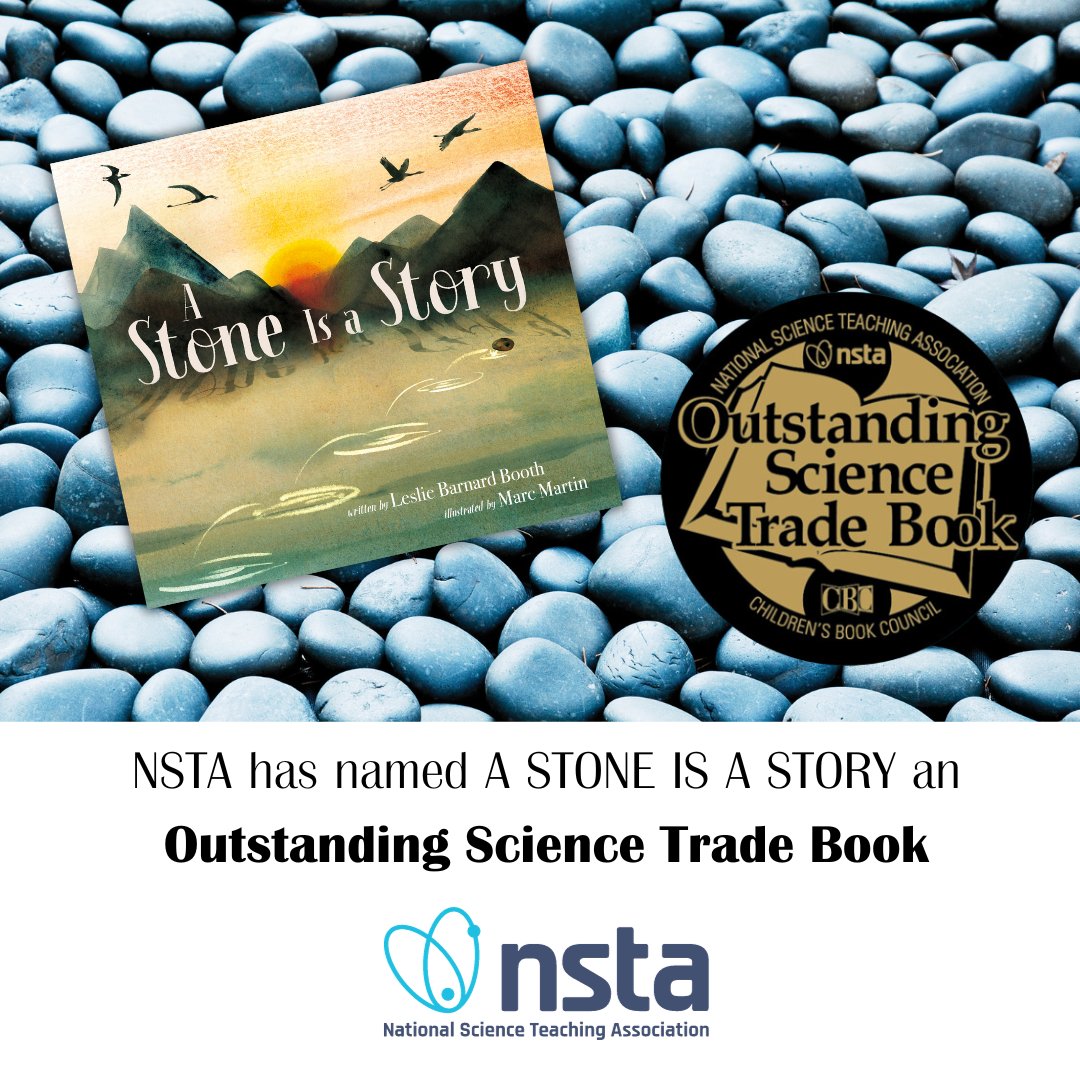 Overjoyed to hear that @NSTA has named A STONE IS A STORY an Outstanding Science Trade Book! It's in such good company on this list of fantastic science, engineering, and design books for K-12 students! See the full list here: nsta.org/outstanding-sc…... #ScienceBooksForKids