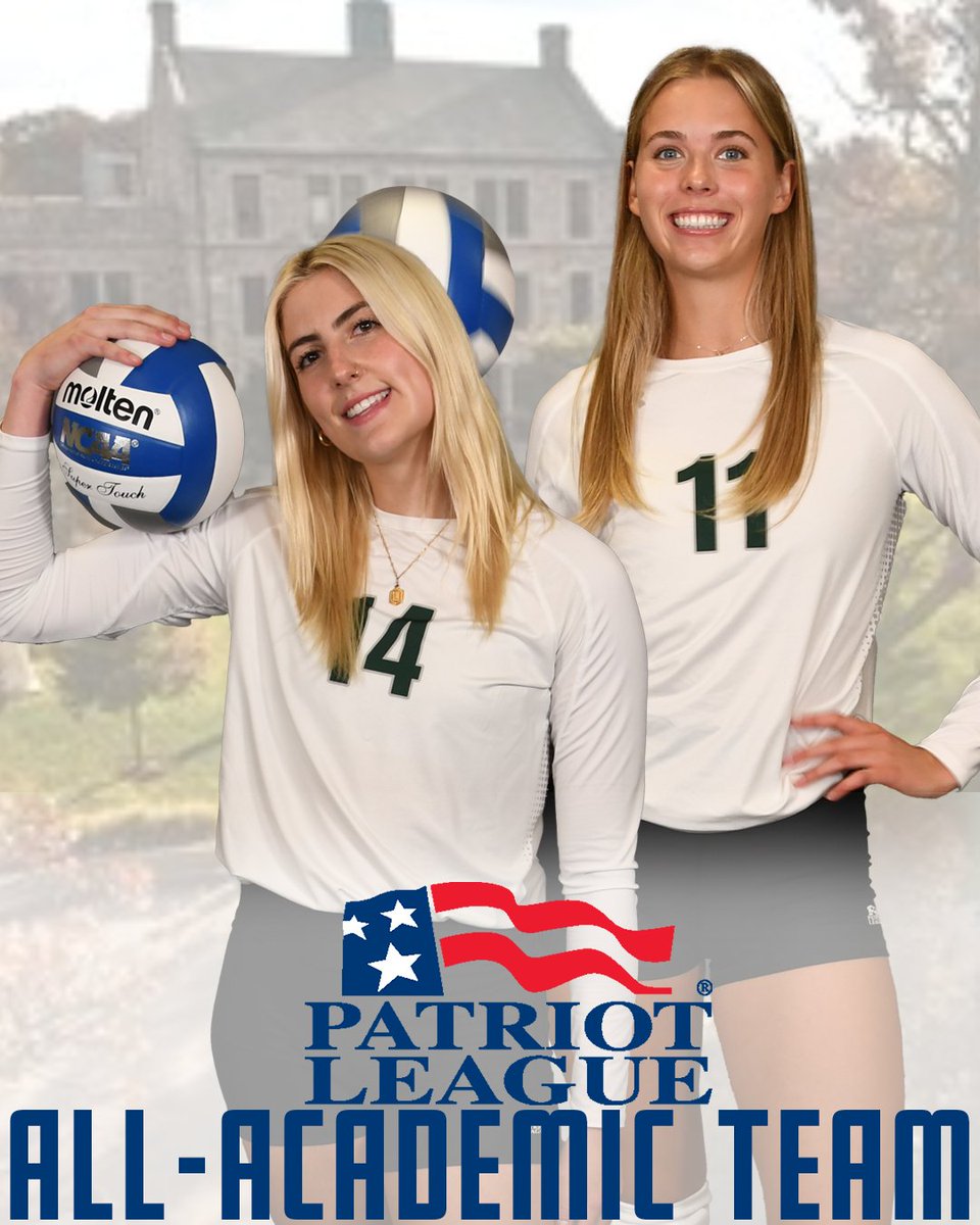 Lauren Link & Kacy Sekunda were named tot he Academic All-@PatriotLeague Team today for their excellence in the classroom and on the court! loyo.la/3ulhM8T #gohounds | #patriortvb