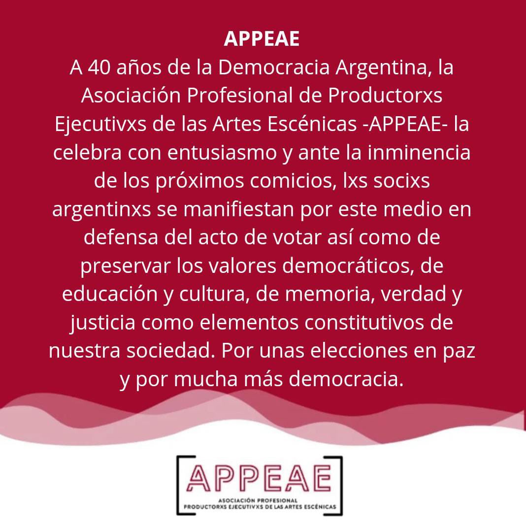 A 40 años de la Democracia Argentina.  Por unas elecciones en paz y por mucha más democracia.