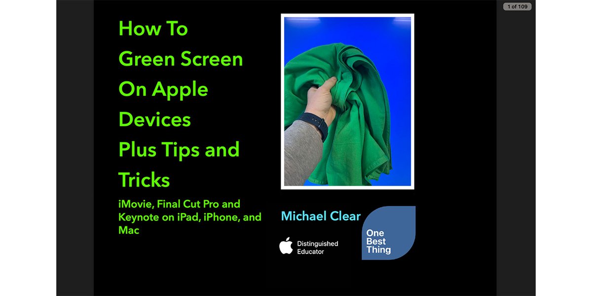 Check out my new eBook. If you have an iPad, iPhone, or Mac, you can Green Screen (even if you don't have one). This how-to will give you step-by-step how to use iMovie, Final Cut Pro, or even Keynote to create Green Screen effects.
books.apple.com/us/book/how-to…
<a href="/AppleEDU/">Apple Education</a> #ADE2023 #OBT