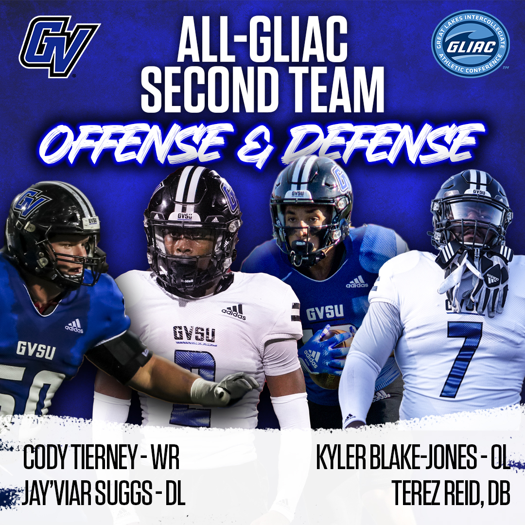 📣👏 GVSU 2023 All-GLIAC Second-Team Offensive and Defensive performers. #AnchorUp