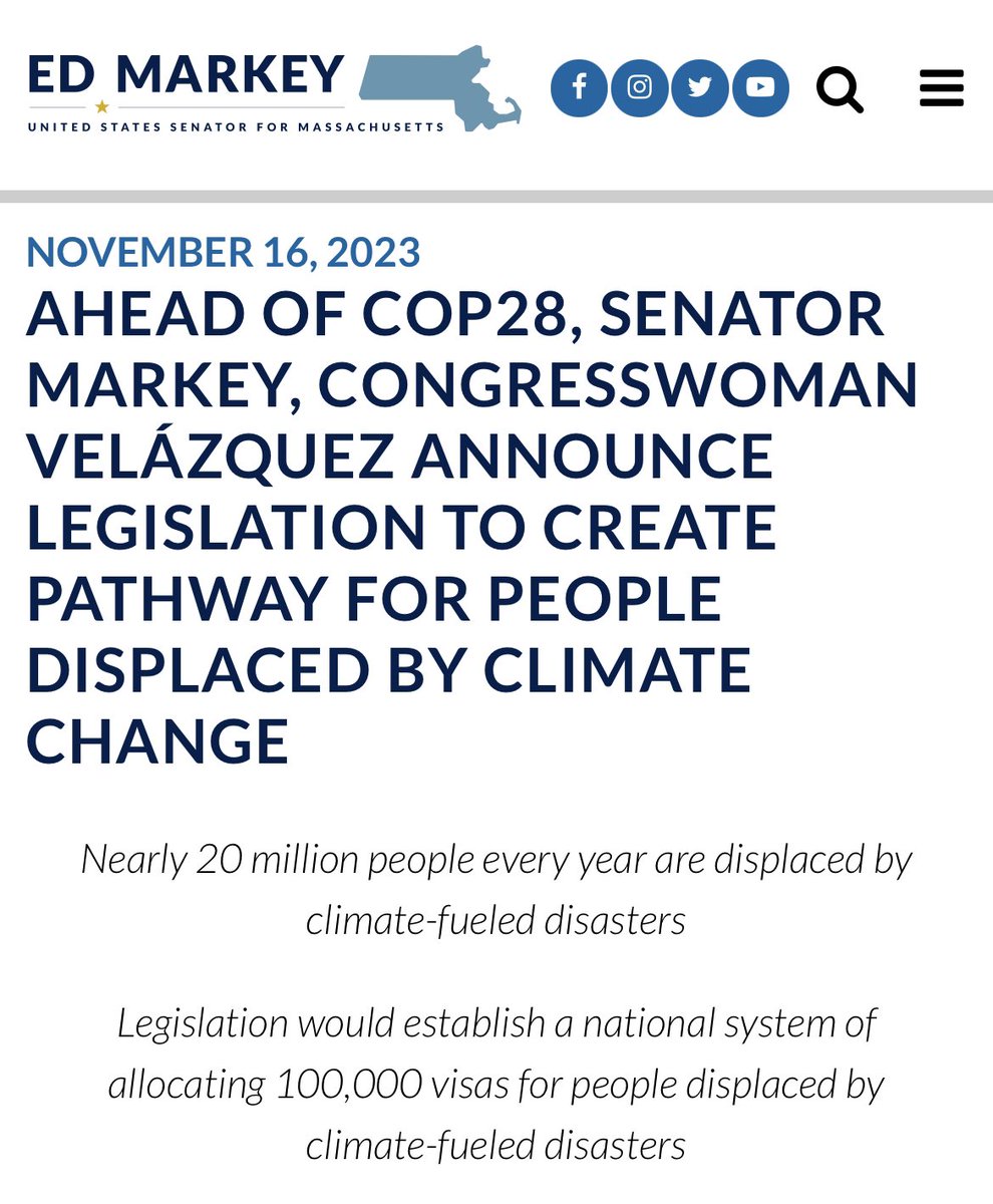 KrishVignarajah's tweet photo. Climate change is no longer a distant threat. It has emerged as destructive a force as war, violence, and persecution. As the largest historical emitter of carbon pollution, the U.S. must take greater responsibility for protecting those impacted by climate displacement.

1/2 https://t.co/YzoKkIyZ6l