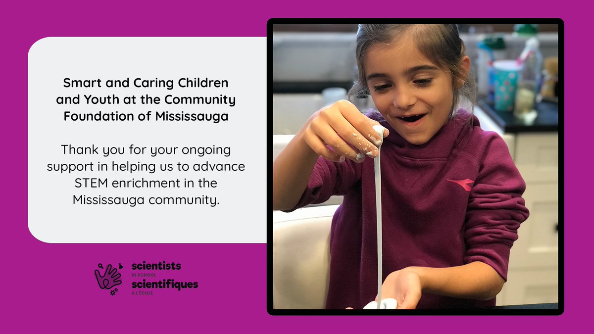 This #ThankfulThursday we would like to thank the
Smart and Caring Children and Youth Fund @CFofMississauga. #SoGrateful

Thank you for your ongoing support in helping us to advance #STEM enrichment in the #Mississauga Community!