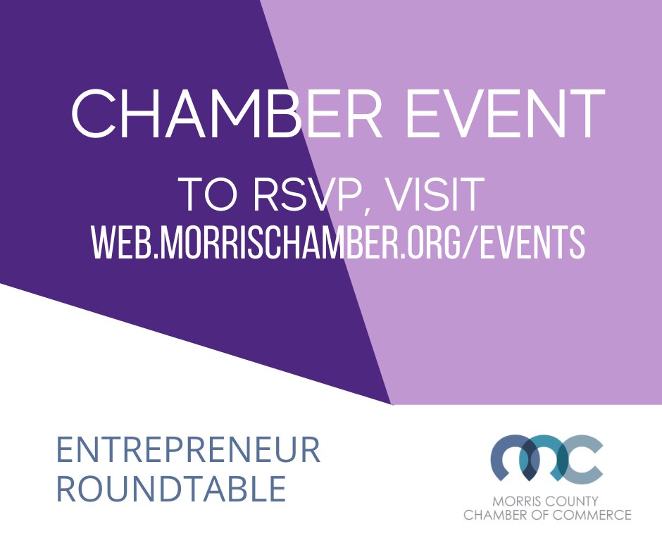 Join us 11/21 for the VIRTUAL #Entrepreneur Roundtable. Take part in meaningful peer-to-peer discussion that drives #results ​for start-ups, solo-preneurs and small #businesses. Learn more:  bit.ly/3Q8tLz9 #startups #smallbiz #nj #morriscounty