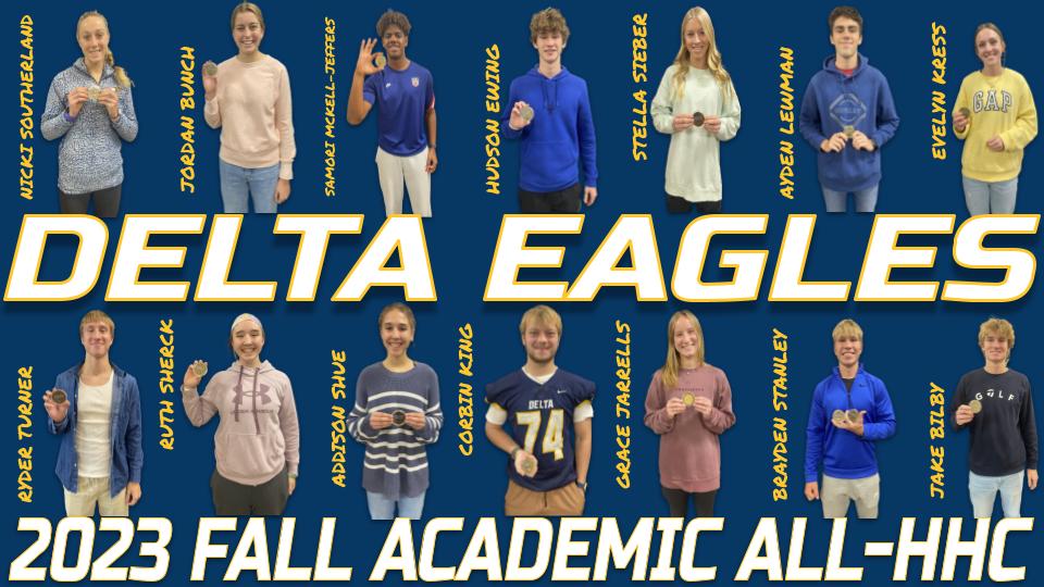 DeltaEagles_'s tweet photo. 📚 ＳＴＵＤＥＮＴ－ＡＴＨＬＥＴＥＳ ⬇️

👏 congrats to the following student-athletes for earning Fall 2023 Academic All-HHC honors ‼️

☑️ varsity letterwinner
☑️ top 5% of your class
☑️ 10th grade through 12th grade

🦅 #ᴇᴀɢʟᴇᴘʀɪᴅᴇ 𝘹 #ᴡᴇᴏᴠᴇʀᴍᴇ https://t.co/rW2kgKFPuZ