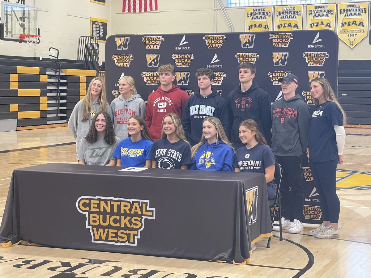 Congratulations to all of our fall senior student athletes who signed letters of intent to continue their sports careers in college! #CBWest