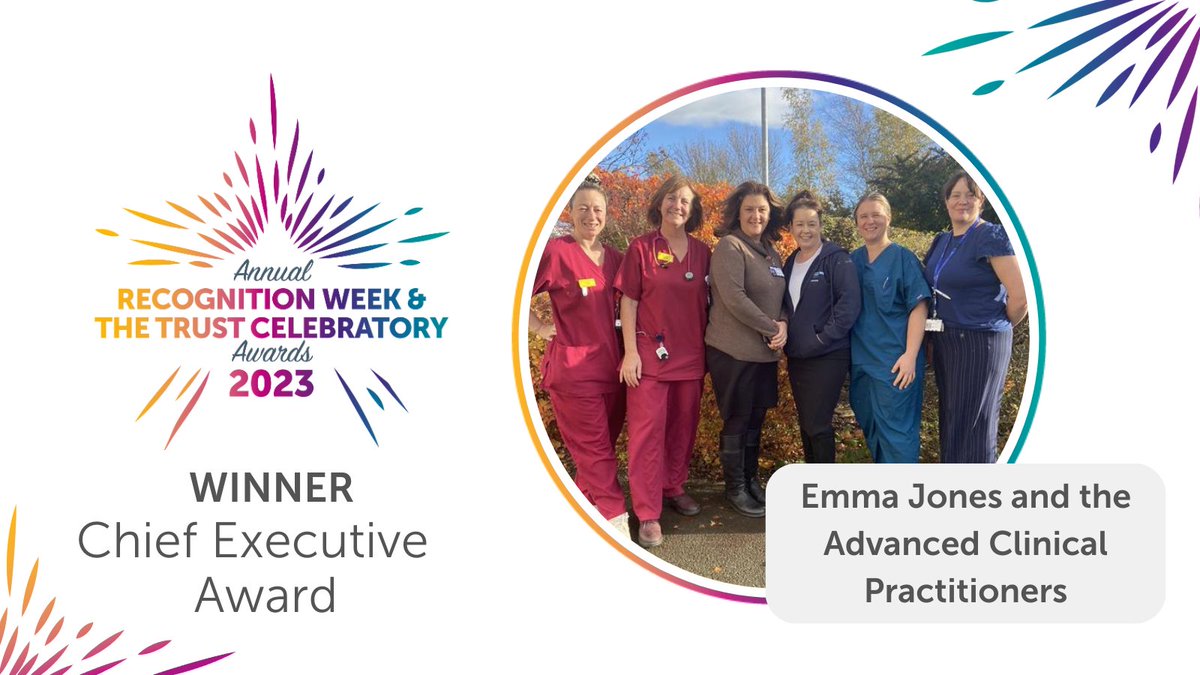 sathNHS's tweet photo. Our next award is the Chief Executive’s Award which is chosen by our Chief Executive, Louise Barnett. It celebrates an outstanding contribution to our organisation.

AND THE WINNER IS....

Emma Jones and the Advanced Clinical Practitioners! Congratulations 👏

#SaTHAwards https://t.co/9L9AdKjYJ6
