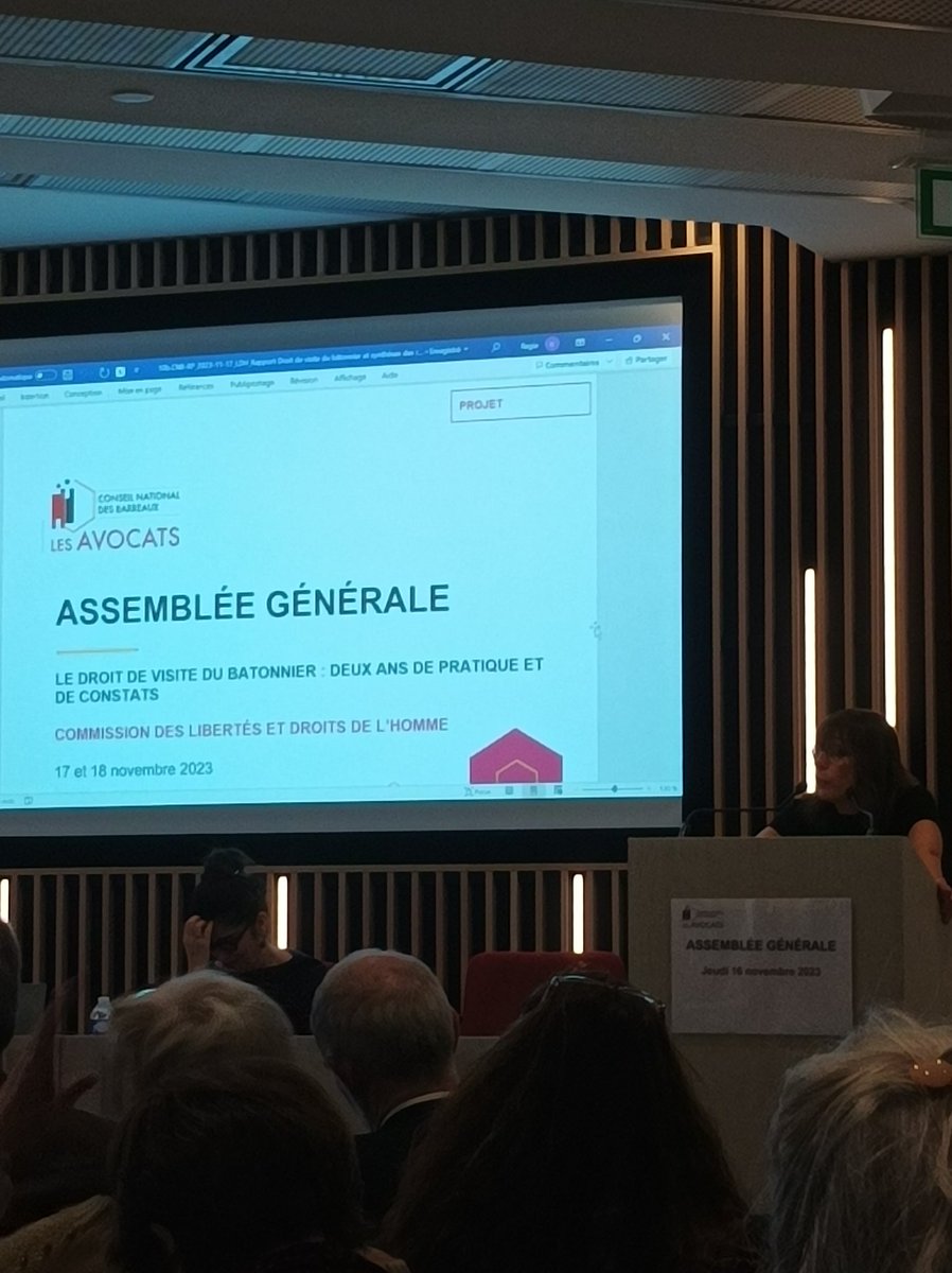 ECFrety's tweet photo. Vote à l'unanimité à l'AG  @CNBarreaux d'1 rapport sur les 2 ans du droit de visite Bâtonnier et son usage par la Profession. C'est 1 grande fierté de voir ce que ce rêve, fait avec @Rusen_Aytac au CO est devenu. @Avocats_Paris @batonnierparis @lrocques  @CGLPL @Conf_Batonniers https://t.co/bQRFBVxpdz