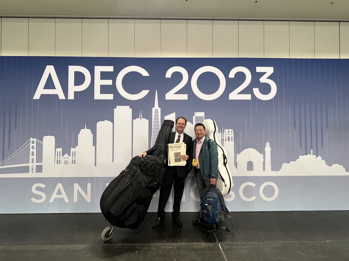 My composition BARIOLAGE performed this morning by Charles Chandler and Amos Yang of SF Symphony. Our plea for peace.