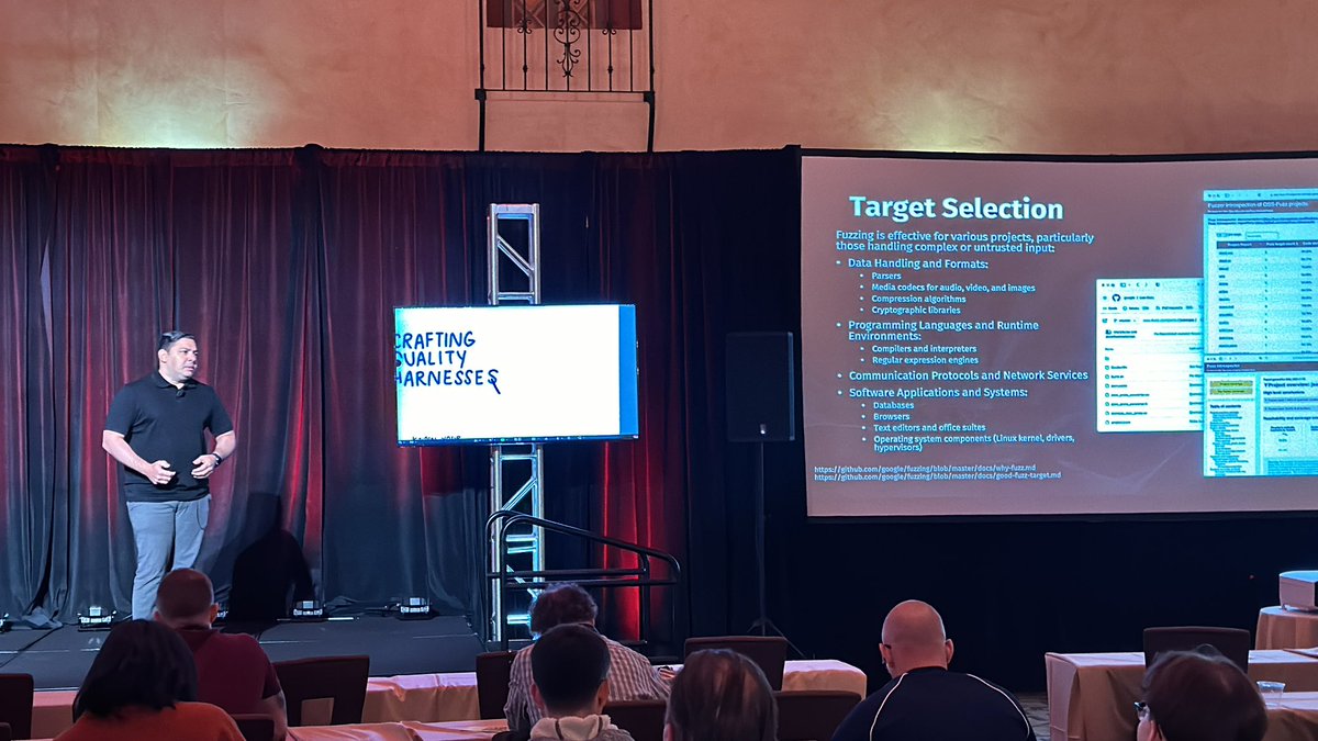 Stephen Sims (@steph3nsims) on Twitter photo Happening now, a talk on smart fuzzing from <a href="/htejeda/">Huáscar Tejeda</a> at #Hackfest! Huascar is one of my coauthors on Gray Hat Hacking 6th Edition!
Up next is <a href="/FuzzySec/">b33f | 🇺🇦✊</a> ! Happening now, a talk on smart fuzzing from <a href="/htejeda/">Huáscar Tejeda</a> at #Hackfest! Huascar is one of my coauthors on Gray Hat Hacking 6th Edition!
Up next is <a href="/FuzzySec/">b33f | 🇺🇦✊</a> !