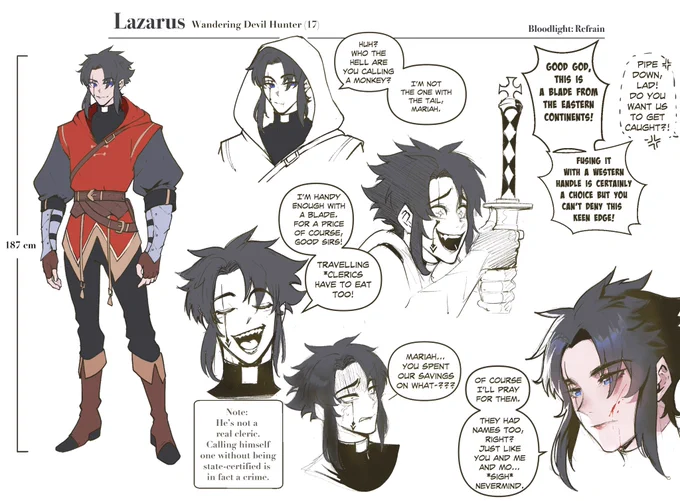 [oc] Tentative Lazzie expression sheet (and primary outfit as a teen)