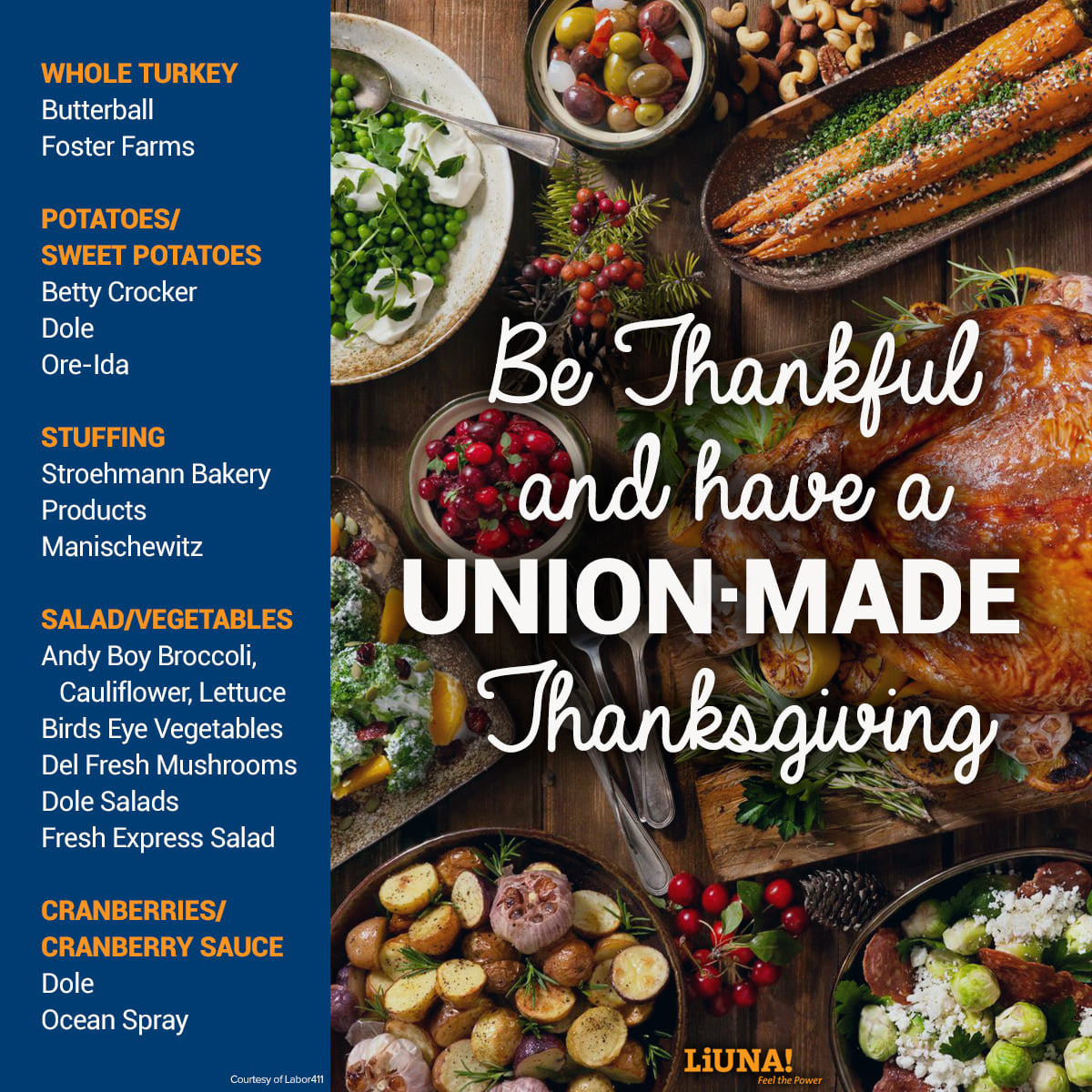 LIUNAmidwest's tweet photo. #Thanksgiving is just a week away! Make sure this year's feast is prepared with delicious #UnionMade products.

Check out Labor 411 for more information: https://t.co/UNmaNsZ0uf

#LIUNA #Labor411 #UnionStrong #UnionYes #UnionProud #Feast #Food #Turkey #ThankfulForMyUnion #Fall https://t.co/C04f1jMpQJ