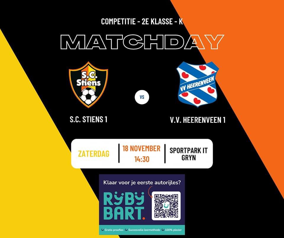 winkeljaap's tweet photo. Zaterdag 18 november 14.30 uur opnieuw een kraker in de 2 e klasse K: koploper SC Stiens - vv Heerenveen, pakt SC Stiens de periode. https://t.co/phIQGrEuMC