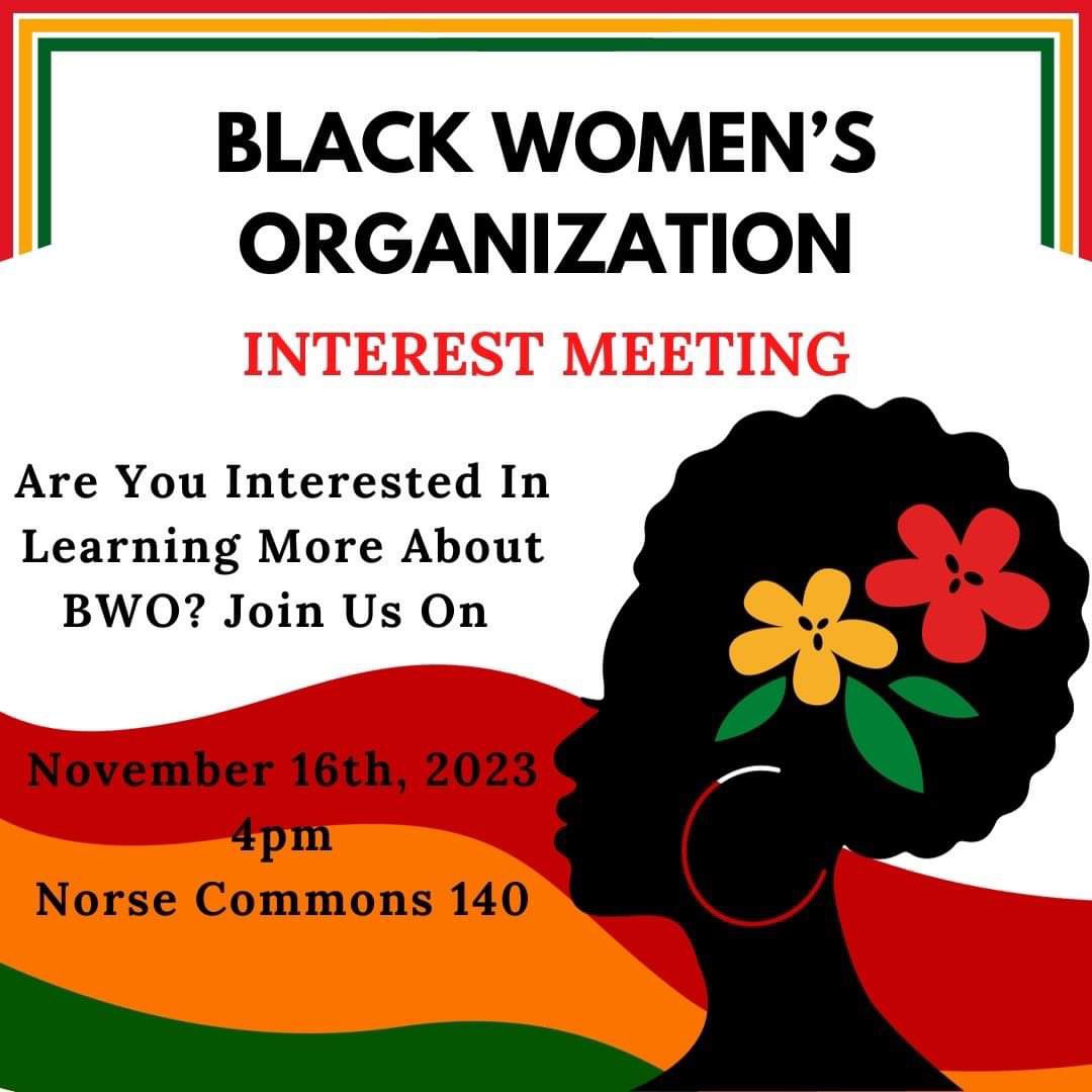 Some of you have already expressed interest in Black Women's Organization (BWO) and it’s BACK starting with an interest meeting TODAY!!!! We already have more than 20 ladies committed. If any others are interested, please be sure to attend the interest meeting.