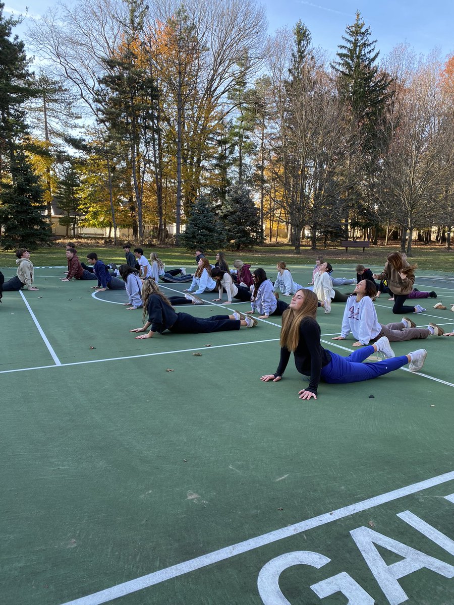 WalshJesuit's tweet photo. Kairos 151 is underway with some fun stretches and exercises. Because of your generosity our students can grow in their relationship with one another and with God. Click https://t.co/jcB2QrlyEA for Give Maroon and Gold Day as we look to achieve 925 gifts for 925 students! #k151 https://t.co/new6q5qAjp