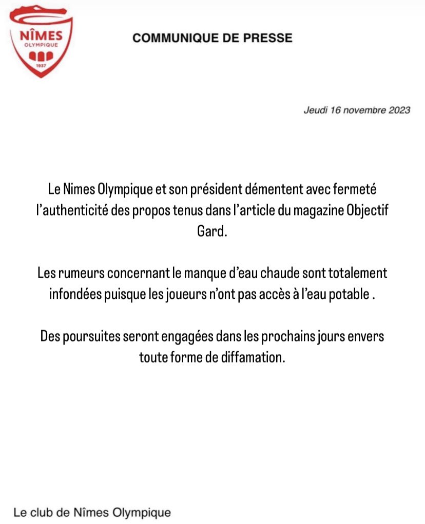 MercatoPlein's tweet image. 🔴 Le communiqué absolument LUNAIRE du Nimes Olympique concernant les rumeurs sur les conditions des joueurs. 😳

C’est complètement fou ce qu’il se passe dans ce club…

(Billy)

#Nimes #assaf