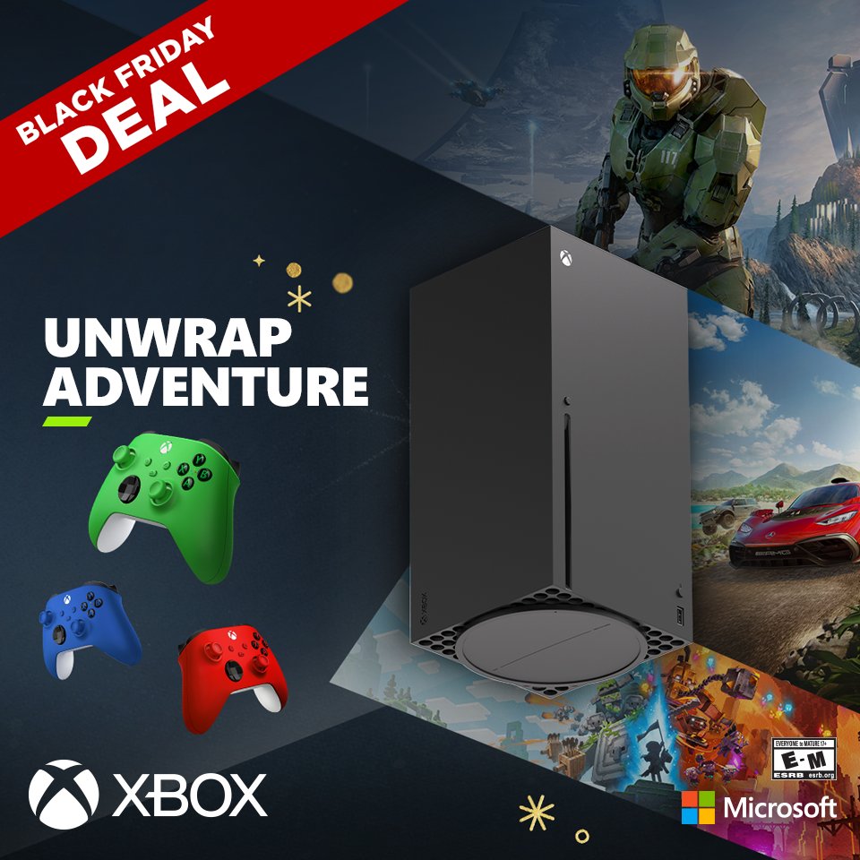 HOT Black Friday deals on Xbox Series X console and controllers 💚 mghty.pe/3R2rJkm